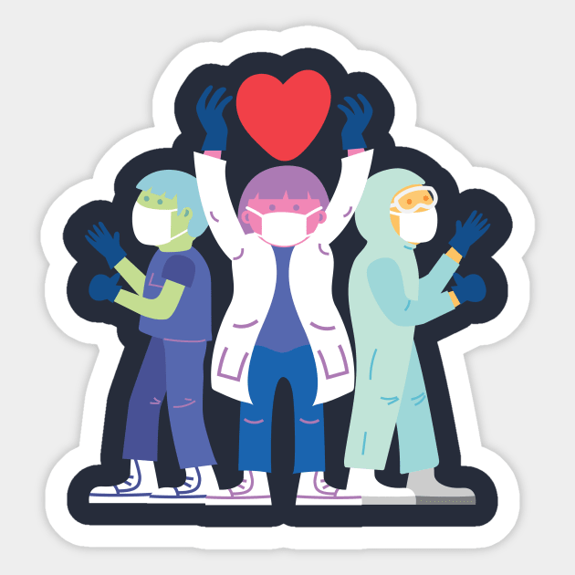 Essential Employee love Sticker by InkyArt